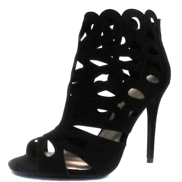 NEW! CUTE! Black Suede Heels! - Picture 3 of 6
